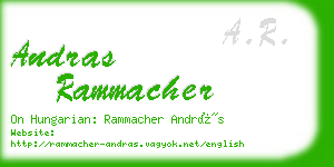 andras rammacher business card